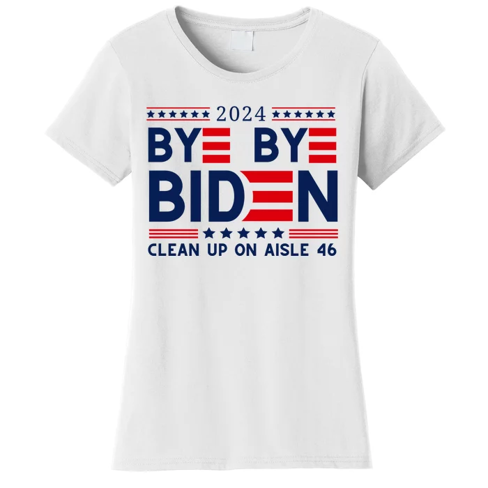 Joe Biden Drop Out Bye Bye Clean Up On Aisle 46 Women's T-Shirt