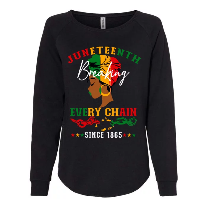 Juneteenth Breaking Every Chain Since 1865 For Women Vneck Womens California Wash Sweatshirt