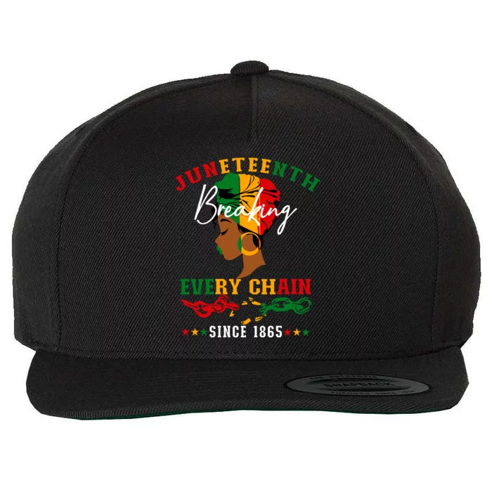 Juneteenth Breaking Every Chain Since 1865 For Women Vneck Wool Snapback Cap