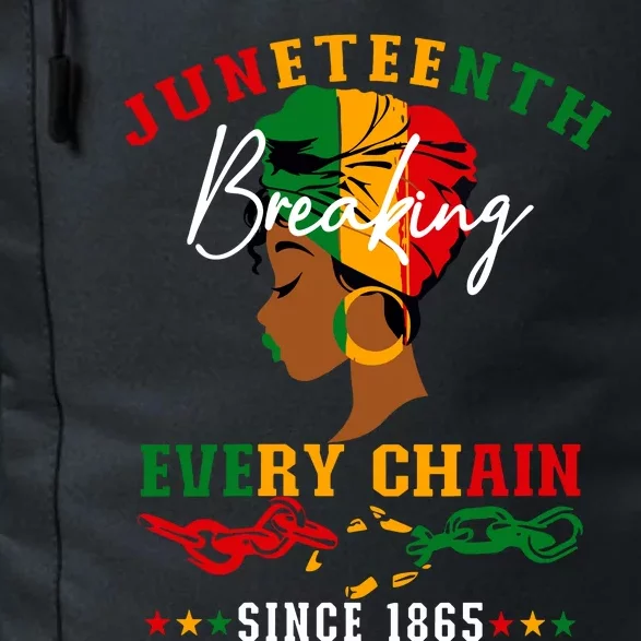 Juneteenth Breaking Every Chain Since 1865 For Women Vneck Daily Commute Backpack