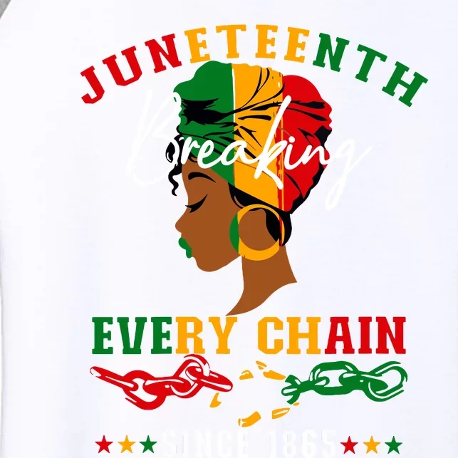 Juneteenth Breaking Every Chain Since 1865 For Women Vneck Women's Tri-Blend 3/4-Sleeve Raglan Shirt