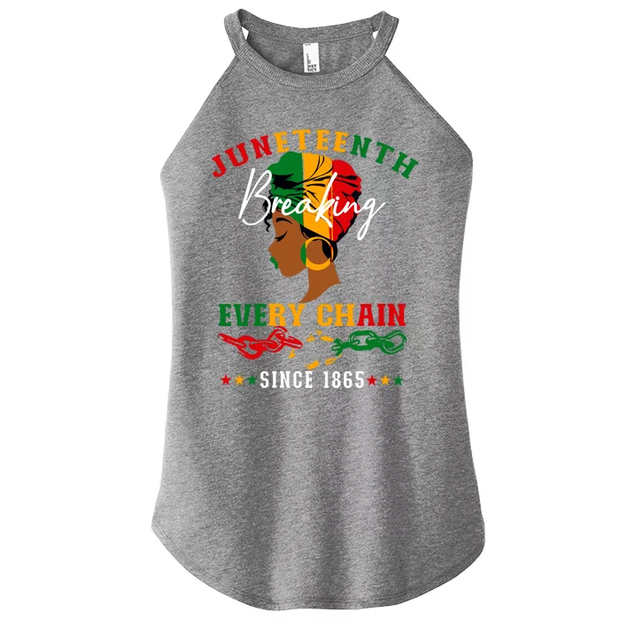 Juneteenth Breaking Every Chain Since 1865 For Women Vneck Women’s Perfect Tri Rocker Tank