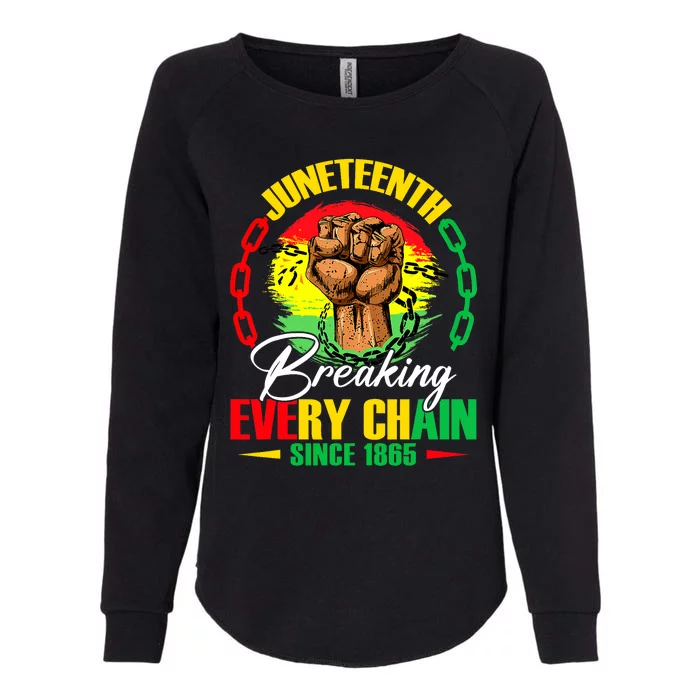 Juneteenth Breaking Every Chain Since 1865 Womens California Wash Sweatshirt