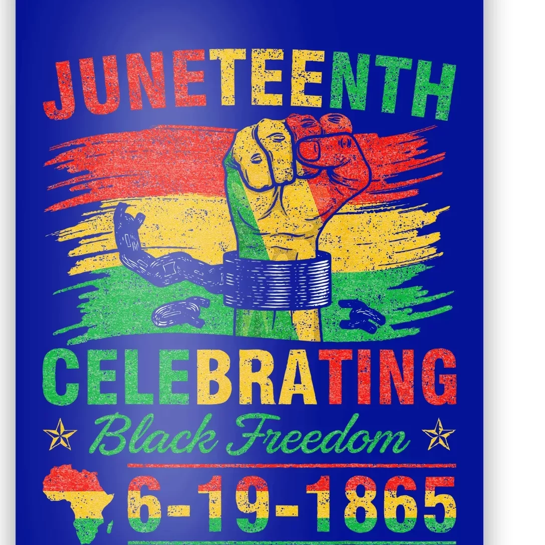 Juneteenth Breaking Every Chain Black Poster