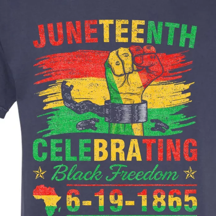 Juneteenth Breaking Every Chain Black Garment-Dyed Heavyweight T-Shirt