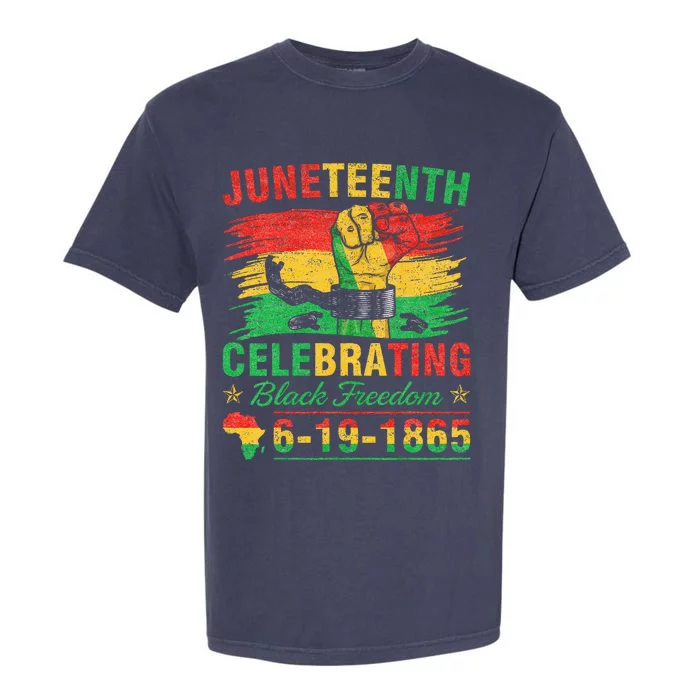 Juneteenth Breaking Every Chain Black Garment-Dyed Heavyweight T-Shirt