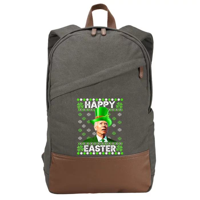 Joe Biden Easter Confused St Patricks Day Women Funny Cotton Canvas Backpack