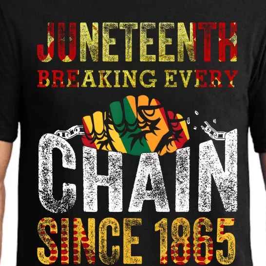 Juneteenth Breaking Every Chain Since 1865 Men Women Pajama Set