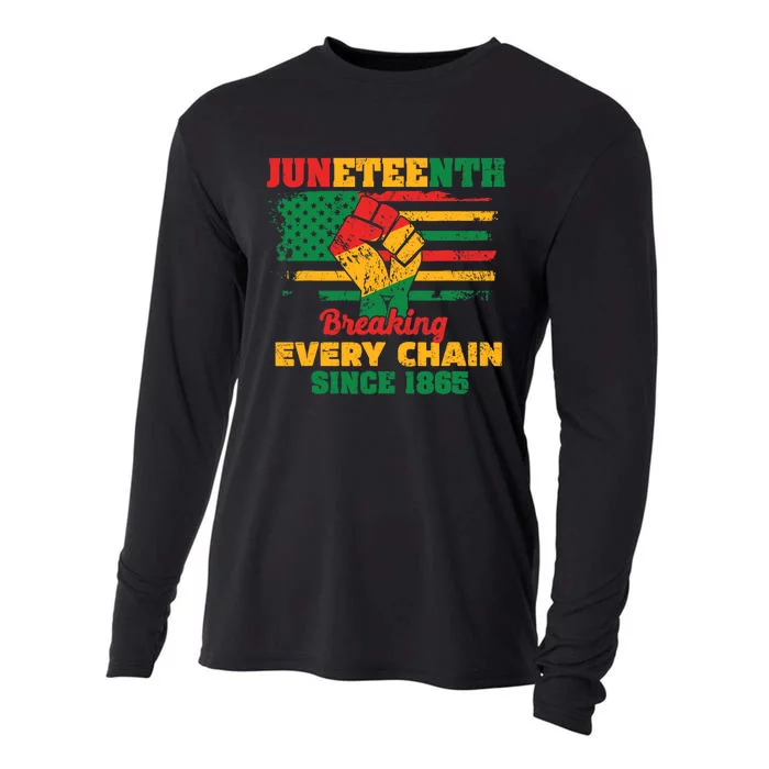 Juneteenth Breaking Every Chain Since 1865 Cooling Performance Long Sleeve Crew