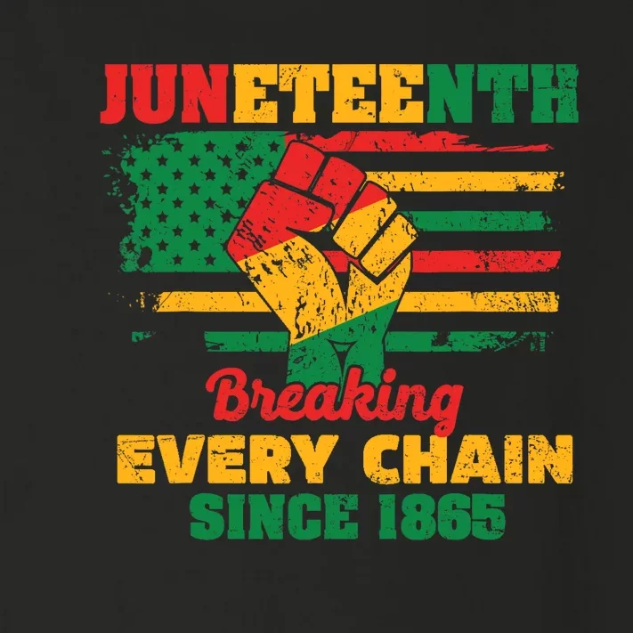 Juneteenth Breaking Every Chain Since 1865 Toddler Long Sleeve Shirt