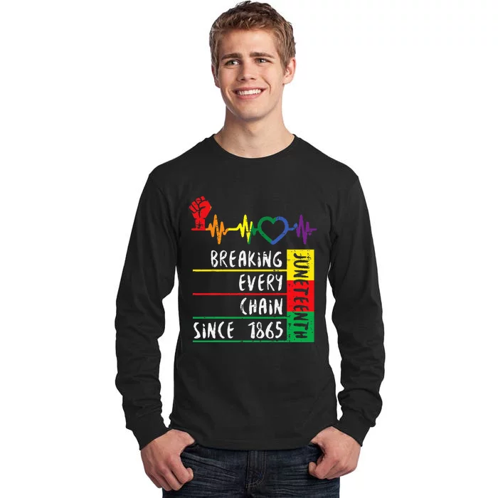 Juneteenth Breaking Every Chain Since 1865 Tall Long Sleeve T-Shirt