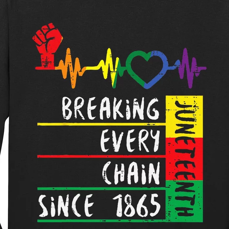 Juneteenth Breaking Every Chain Since 1865 Tall Long Sleeve T-Shirt