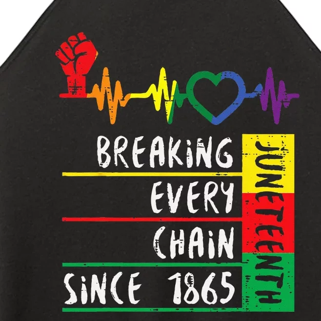 Juneteenth Breaking Every Chain Since 1865 Women’s Perfect Tri Rocker Tank