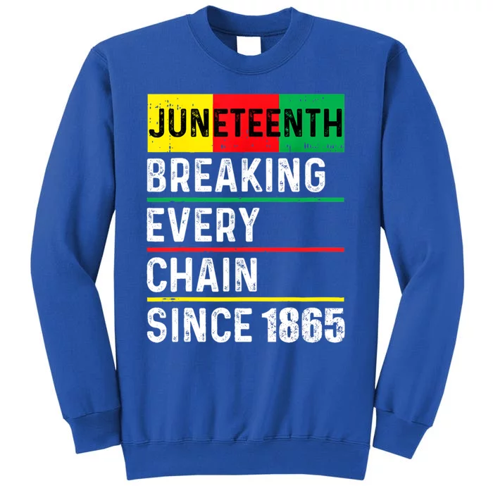 Junenth Breaking Every Chain Since 1865 African American Gift Sweatshirt