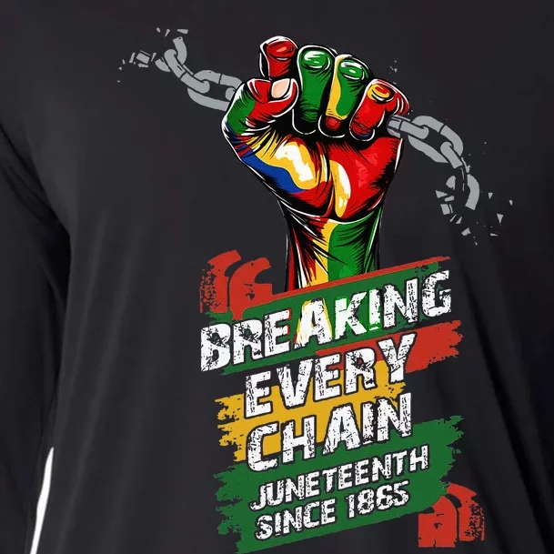 Juneteenth Breaking Every Chain Since 1865 Cooling Performance Long Sleeve Crew