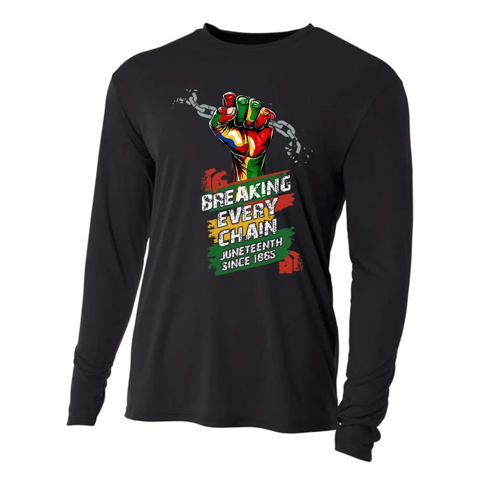 Juneteenth Breaking Every Chain Since 1865 Cooling Performance Long Sleeve Crew