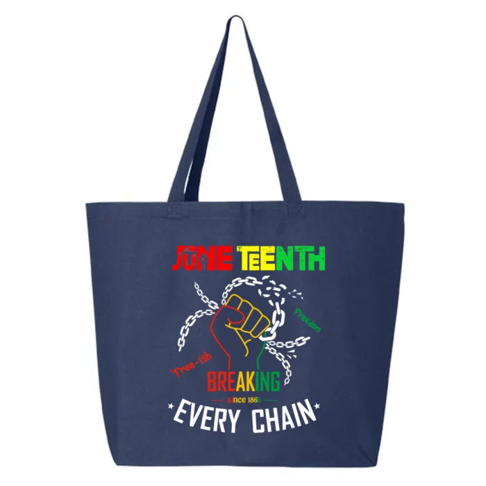 Junenth Breaking Every Chain Since 1865 Cute Gift 25L Jumbo Tote