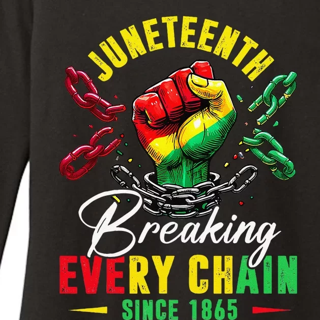 Juneteenth Breaking Every Chain Since 1865 Womens CVC Long Sleeve Shirt