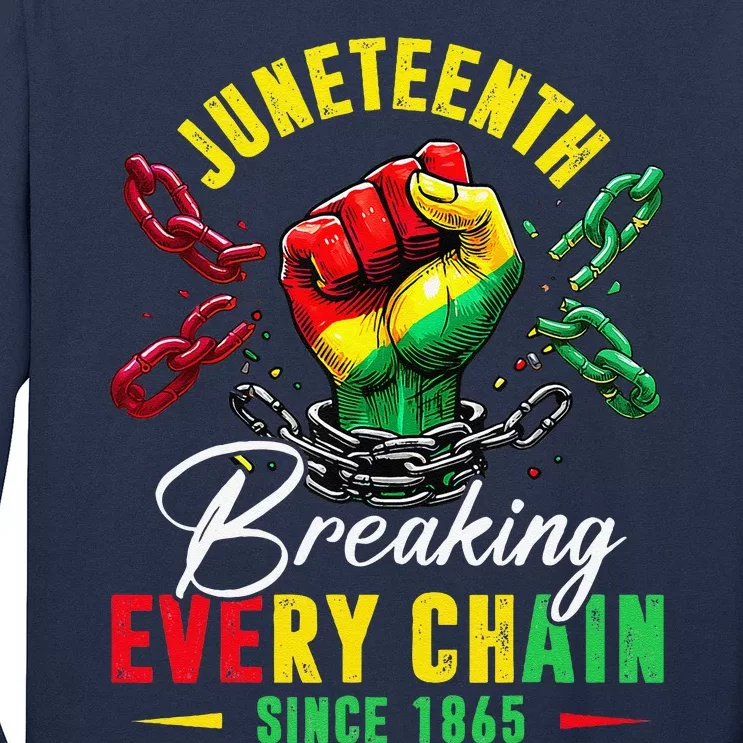 Juneteenth Breaking Every Chain Since 1865 Long Sleeve Shirt