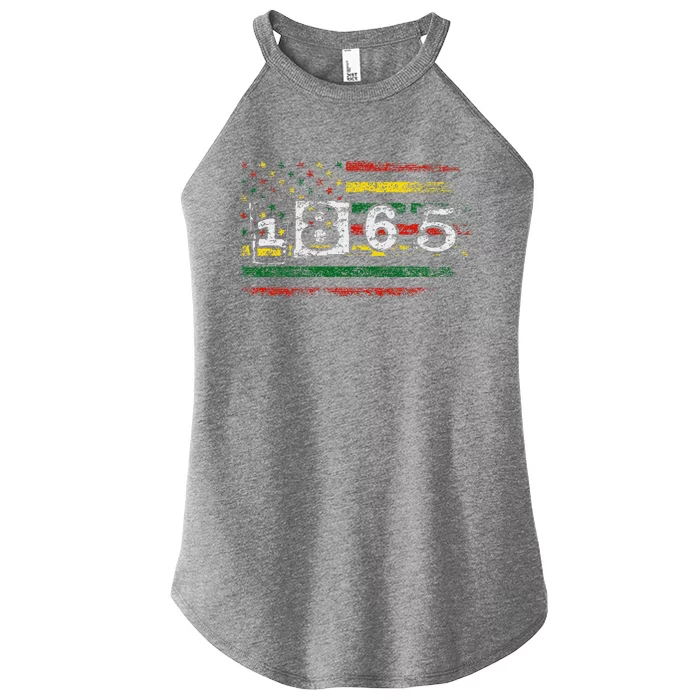 Juneteenth Black Emancipation Day 1865 Women’s Perfect Tri Rocker Tank