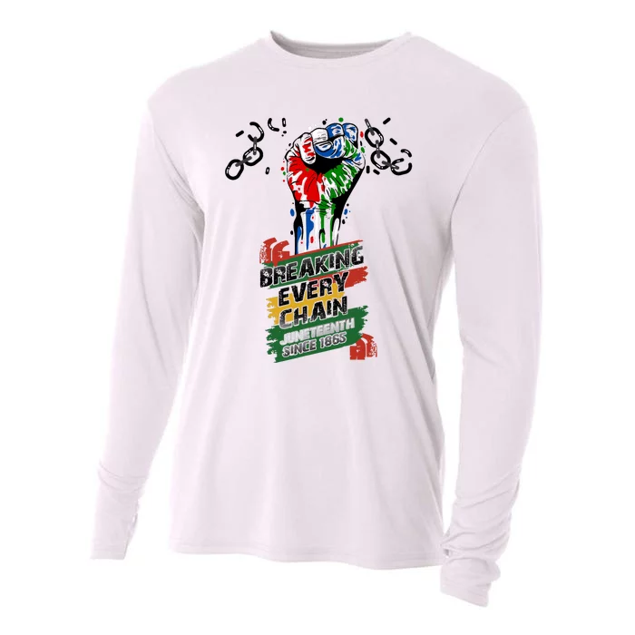 Juneteenth Breaking Every Chain Since 1865 Cooling Performance Long Sleeve Crew