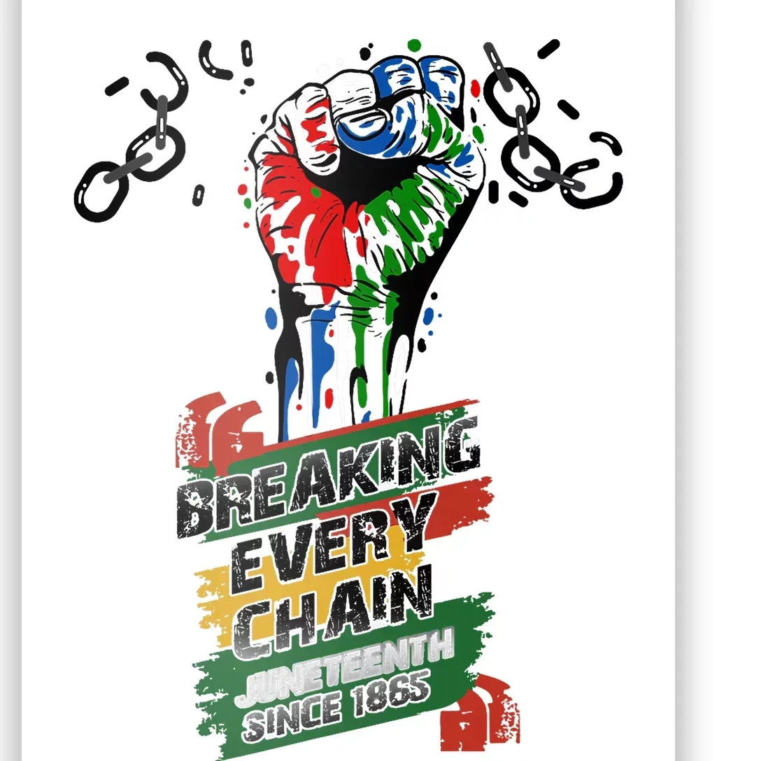 Juneteenth Breaking Every Chain Since 1865 Poster