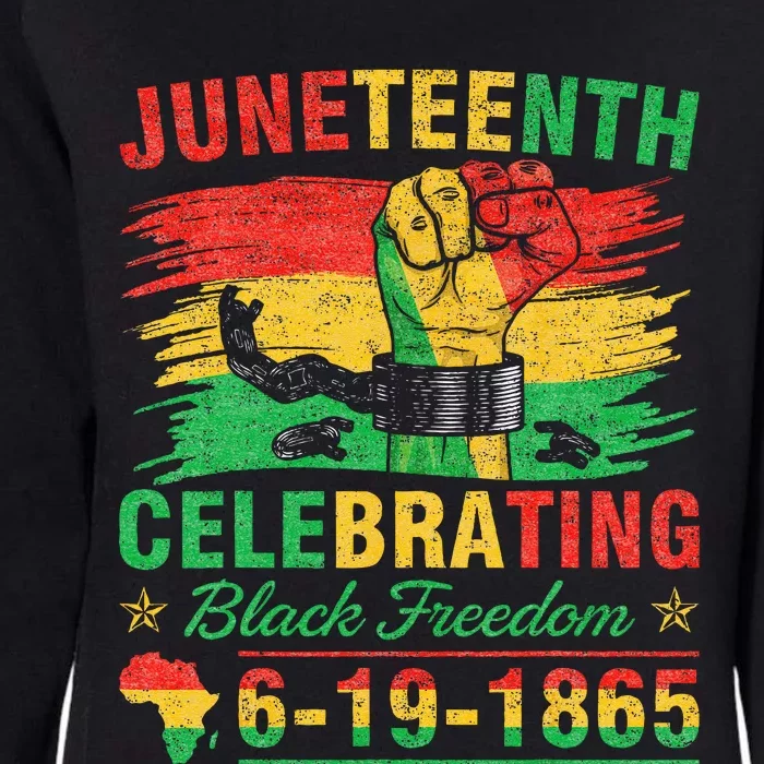 Juneteenth Breaking Every Chain Black Womens California Wash Sweatshirt