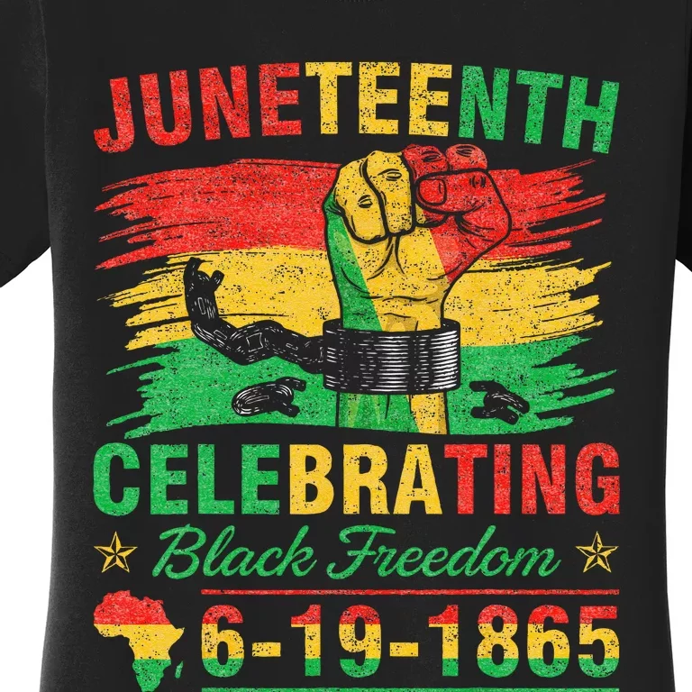 Juneteenth Breaking Every Chain Black Women's T-Shirt