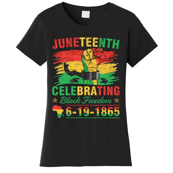 Juneteenth Breaking Every Chain Black Women's T-Shirt