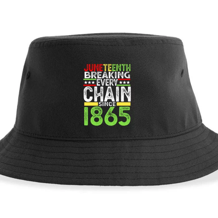 Juneteenth Breaking Every Chain Since 1865 Proud Afro Black Sustainable Bucket Hat