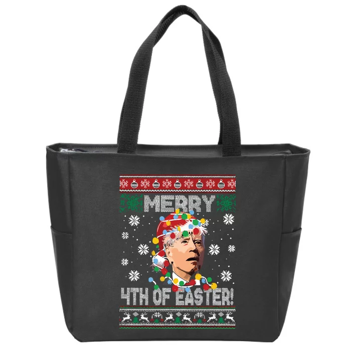 Joe Biden Easter Biden Ugly Christmas Zip Tote Bag