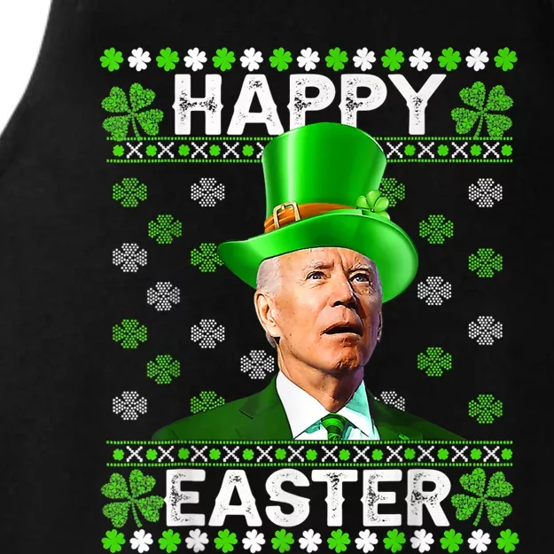 Joe Biden Easter Confused St Patricks Day Funny Biden Ladies Tri-Blend Wicking Tank