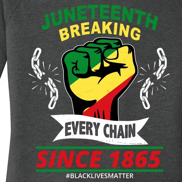 Juneteenth Breaking Every Chain Since 1865 Women's Perfect Tri Tunic Long Sleeve Shirt