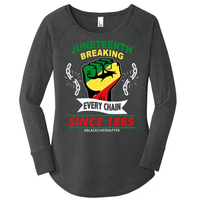 Juneteenth Breaking Every Chain Since 1865 Women's Perfect Tri Tunic Long Sleeve Shirt