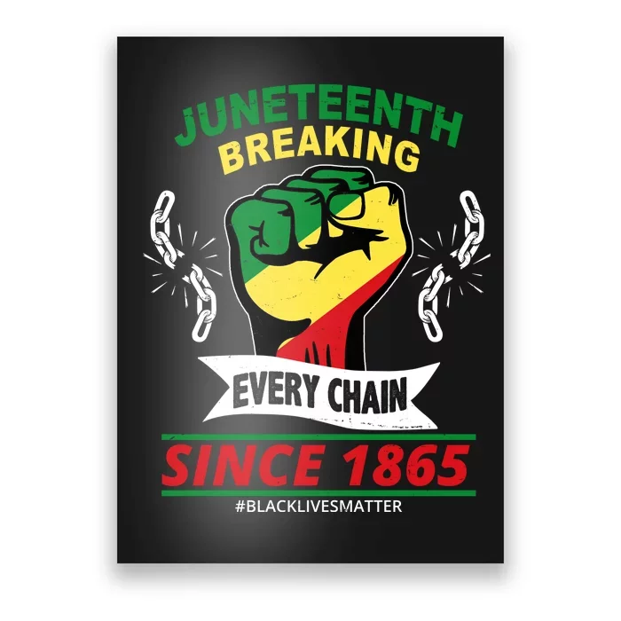 Juneteenth Breaking Every Chain Since 1865 Poster