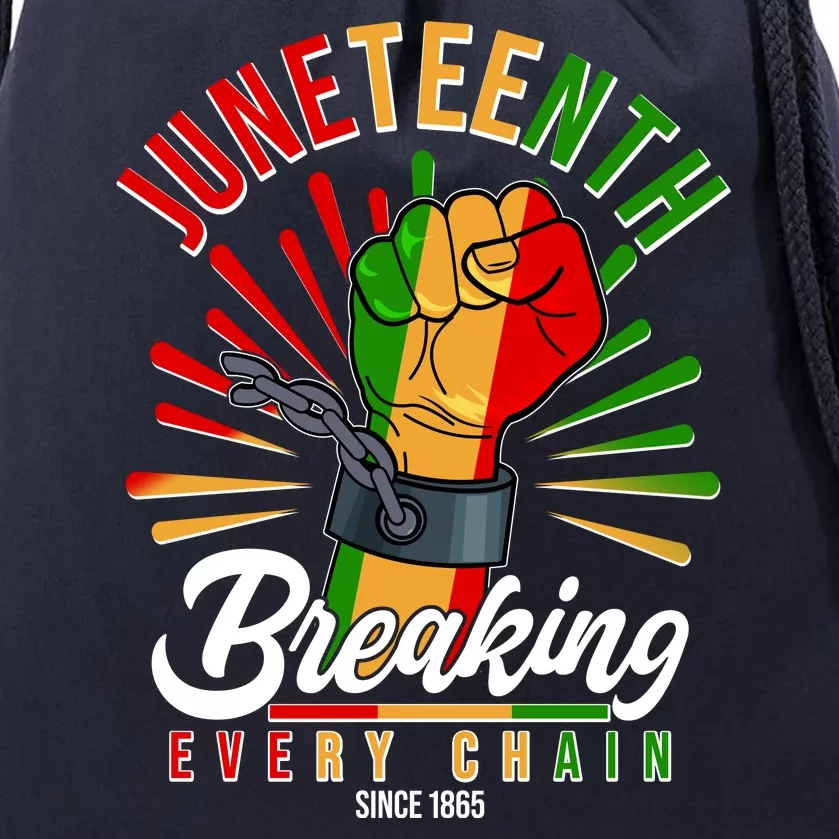 Juneteenth Breaking Every Chain Since 1865 Drawstring Bag