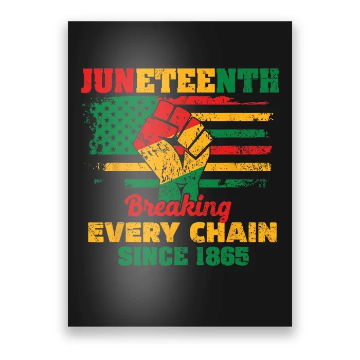 Juneteenth Breaking Every Chain Since 1865 Poster