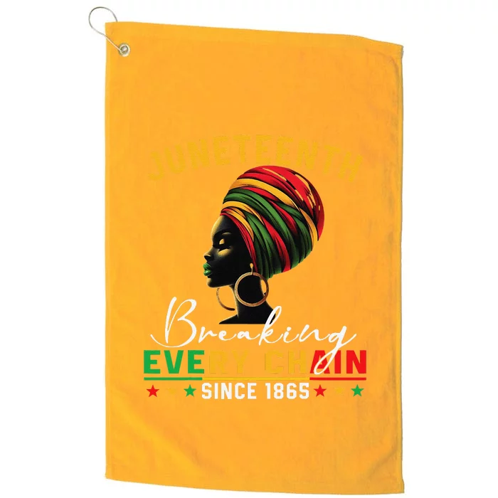 Juneteenth Breaking Every Chain Since 1865 Platinum Collection Golf Towel