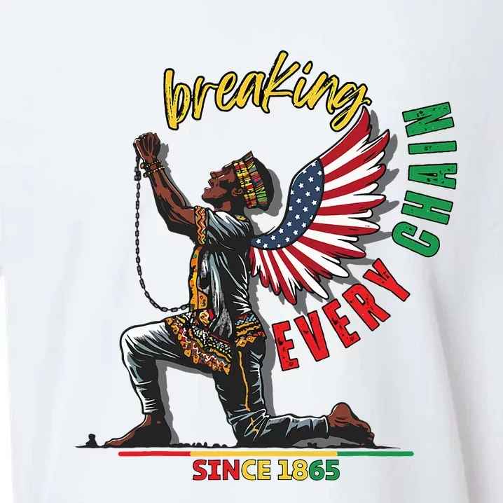 Juneteenth Breaking Every Chain Since 1865 Sueded Cloud Jersey T-Shirt