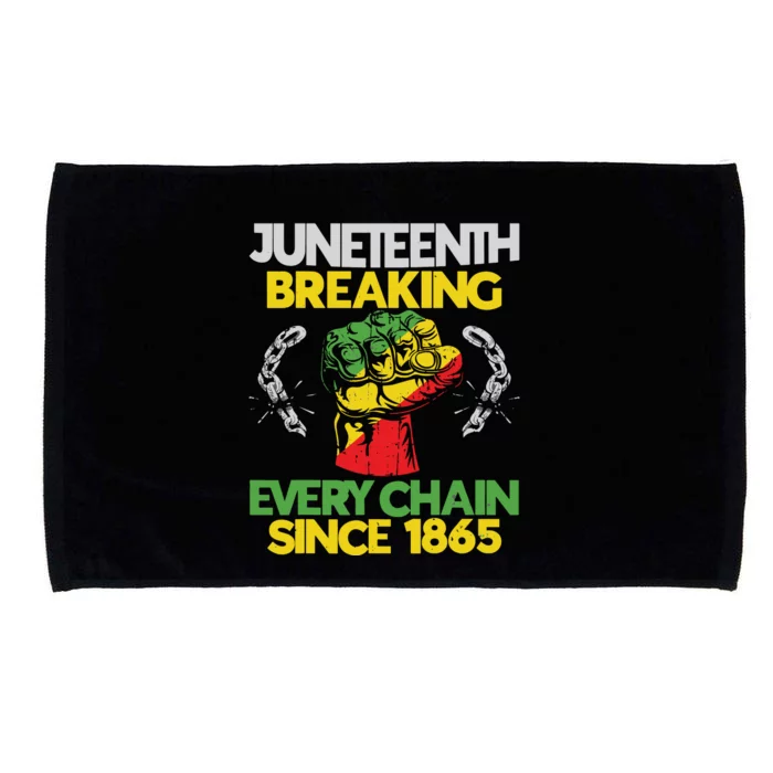 Juneteenth Breaking Every Chain Since 1865 African American Microfiber Hand Towel