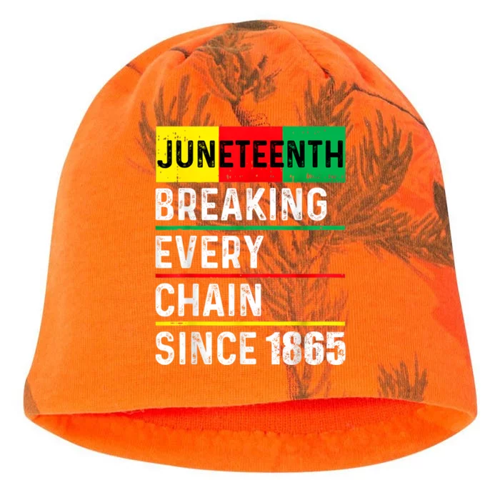 Juneteenth Breaking Every Chain Since 1865 African American Kati - Camo Knit Beanie