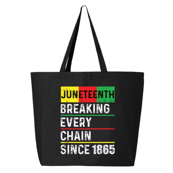 Juneteenth Breaking Every Chain Since 1865 African American 25L Jumbo Tote