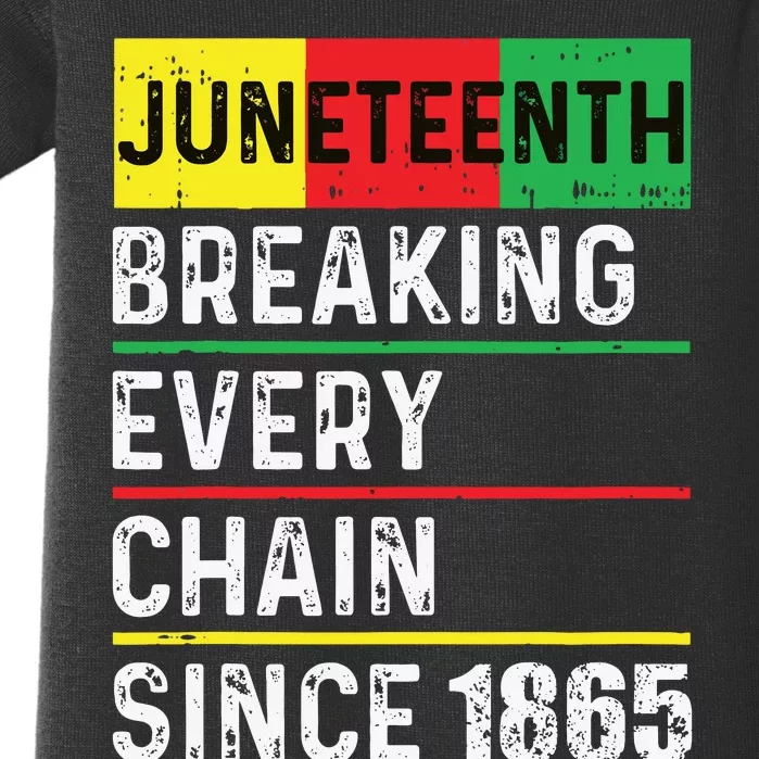 Juneteenth Breaking Every Chain Since 1865 African American Baby Bodysuit