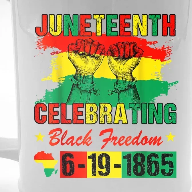 Juneteenth Breaking Every Chain Since 1865 African American Front & Back Beer Stein