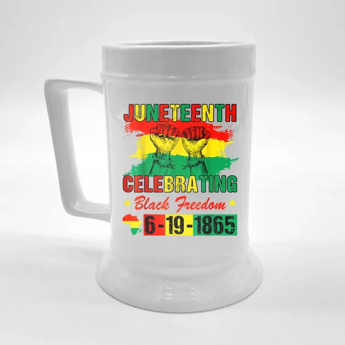 Juneteenth Breaking Every Chain Since 1865 African American Front & Back Beer Stein