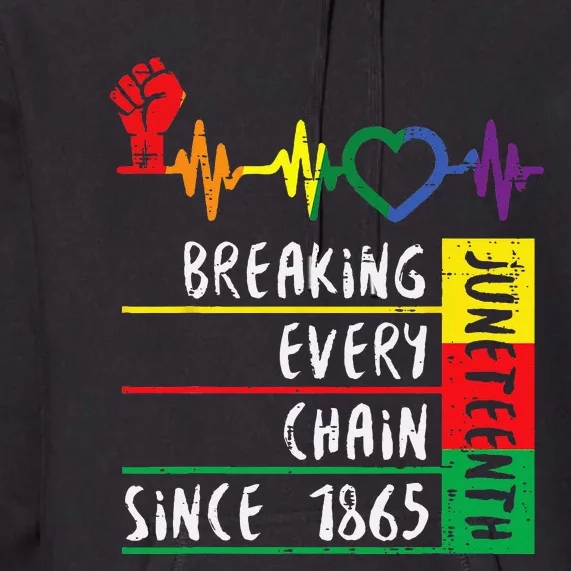 Juneteenth Breaking Every Chain Since 1865 Premium Hoodie