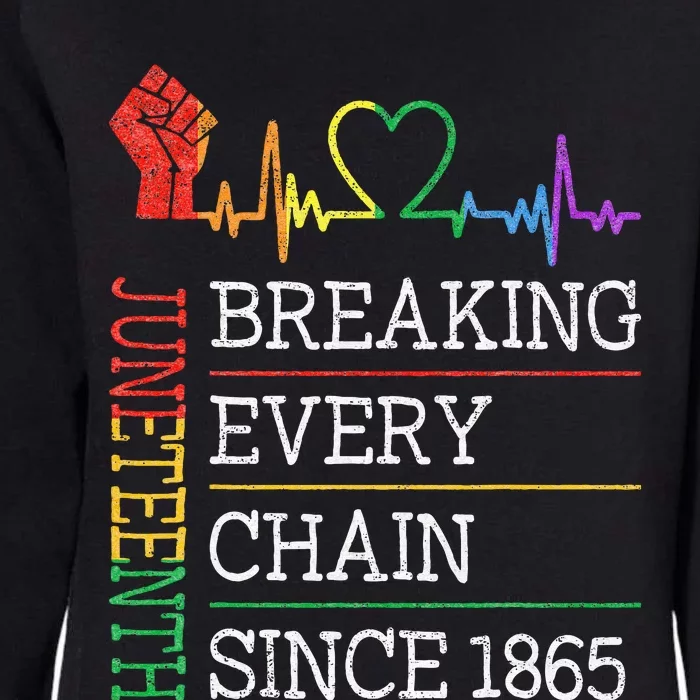 Juneteenth Breaking Every Chain Since 1865 Womens California Wash Sweatshirt