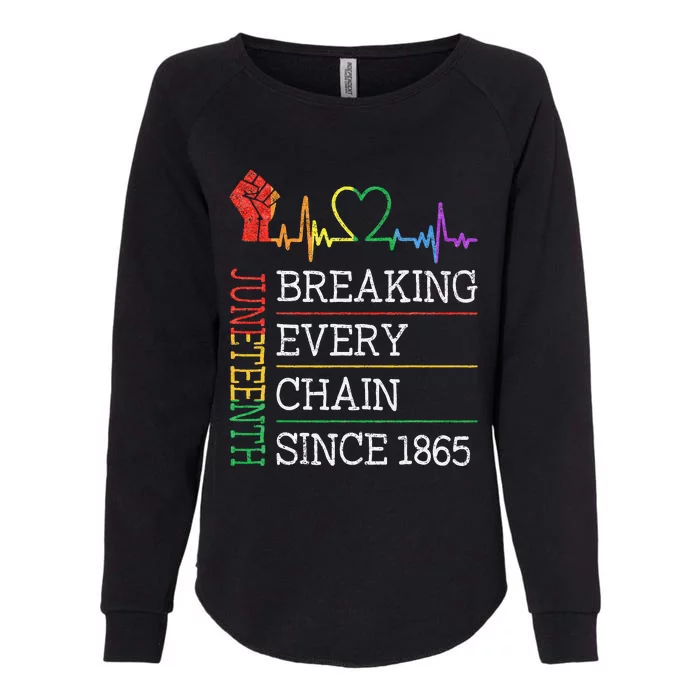 Juneteenth Breaking Every Chain Since 1865 Womens California Wash Sweatshirt