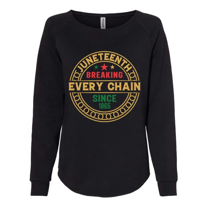 Junenth Breaking Every Chain Since 1865 Gift Womens California Wash Sweatshirt