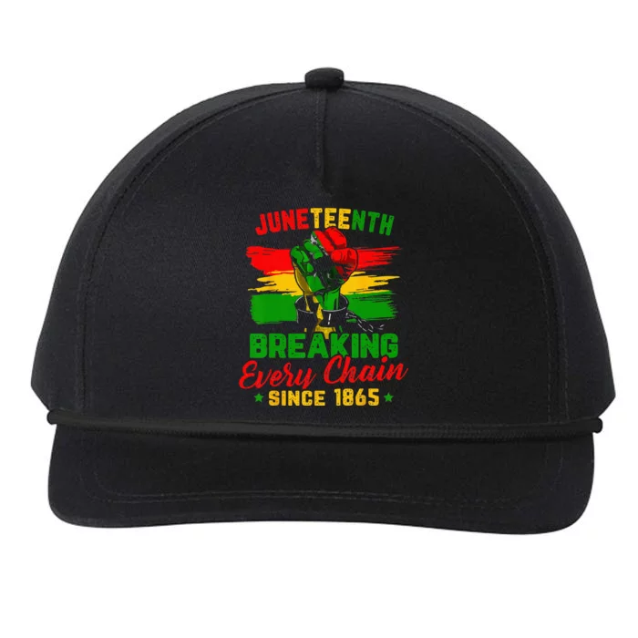 Juneteenth Breaking Every Chain Since 1865 Snapback Five-Panel Rope Hat